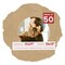 Beige Suede Mat Board for 17x17 Frames - Circle Opening for 13x13 Photos